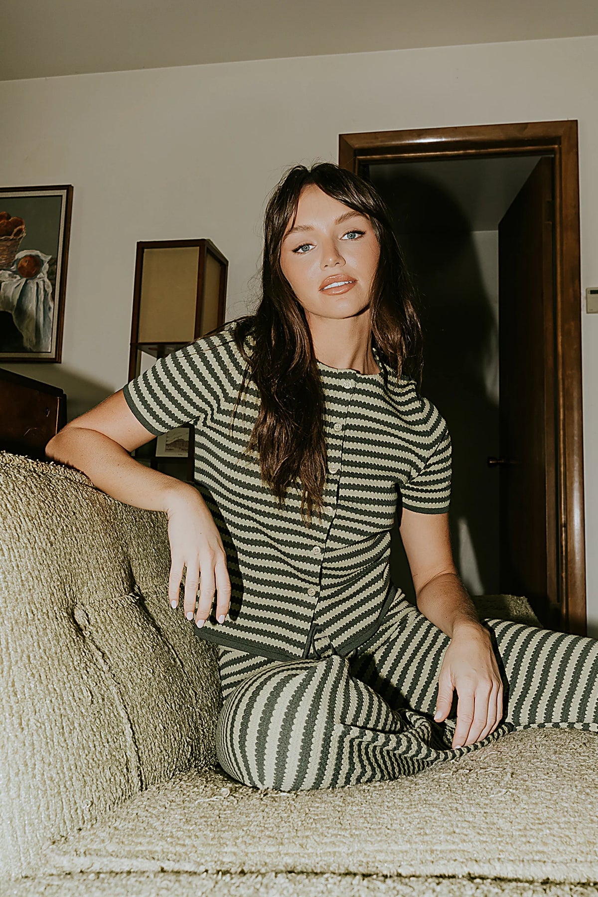 Ireland Striped Top in Green